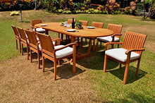 WholesaleTeakFurniture Qty 4 - Napa Stacking Dining Captain Arm Chair - Outdoor Patio Grade-A Teak Wood #WFDCARNP4