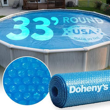 Doheny's Clear-Tek Micro Bubble Solar Pool Cover for Above Ground Swimming Pools | Increase Solar Energy Absorption, Retain Heat, Reduce Evaporation, Reduce Heat Loss & Save, 33 ft Round Blue 1600