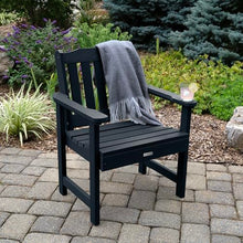 highwood AD-KITCHGL2-FBE 2 Lehigh Garden Chairs with 1 Square Side Table 3-Piece Set, Federal Blue