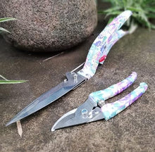 XIXIDIAN Garden Tools Set, 10 Pieces Gardening Tools with Purple Floral Print & Plastic Box, Ergonomic Handle Garden Hand Tools,Planting Tool Gardening Gifts for Women Men