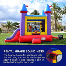 HERO KIDDO Jelly Bean Castle Bounce House with Dual Slide Red/Yellow/Purple/Blue
