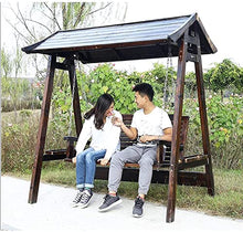 KYTGFH Patio Swing Porch Hang Club Bench Chair,Outdoor Patio Swing Chair Wooden Backyard Furniture Lazy Daze Hammocks Swing Bench Perfect Set