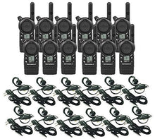 Motorola Solutions 12 Pack CLS1110 Walkie Talkie Radios with Headsets Black