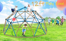 KOZYSPHERE Kids Climbing Dome Tower 12ft Jungle Gym Blue/Coffee