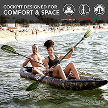 SereneLife 2 Person Inflatable Kayak Camo