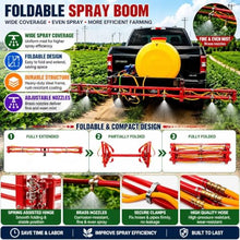 Atv Boom Kit，236in，10 Pure Copper Nozzles, 10 Hoses, With Hooks