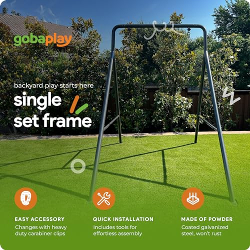 gobaplay Kids Modular Swing Set Frame Gunmetal