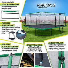 Upper Bounce 12x12 FT Square Trampoline Set with Enclosure Black/Green