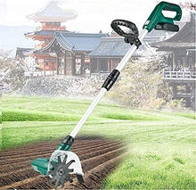 JKSVTF Electric Scarifier Cordless 20V Handheld Rotavator with Rechargeable Battery, 6Cm Working Depth, Portable Electric Tiller for Gardens, Vegetable Plots, Greenhouses