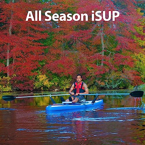 Sea Eagle NeedleNose 14’ Inflatable Lightweight High Pressure Drop Stitch Stand Up Paddle Board SUP Blue/White/Gray