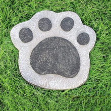 Bear Paw Design Garden Stepping Stones, Outdoor Decorative Path Stones, Round Pavers for Lawn, Walkway, Patio(7PCS)