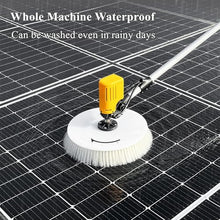 Asiwnshw Electric Pool Cleaning Brush Extendable Window Cleaning Pole w/Adjustable Brush Head, Photovoltaic & Solar Panel Cleaning Tool(3.5m/11.5ft)