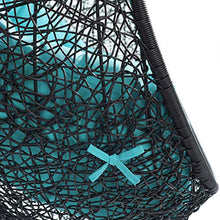 Modway EEI-739-TRQ-SET Encase Swing Outdoor Patio Lounge Chair, With Stand, Turquoise