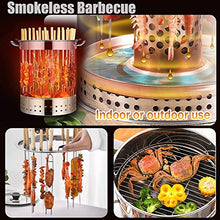 TBLOTYD Stainless Steel Veal Barbecue Smoker Grill - Portable BBQ Barrel with Rolling Basket Perfect for Outdoor Cooking & Grilling Enthusiasts