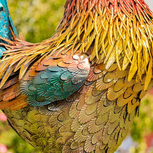 Zaer Ltd. 5.5 ft. Tall Painted Iron Rooster Garden Statue "Robert