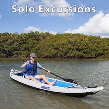 Sea Eagle 385FT FastTrack Deluxe Solo Inflatable Kayak 12'6" Blue/White