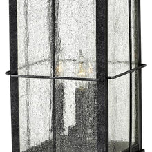 Hinkley Bingham Large Pier Mount Outdoor Lantern - Aluminum, Clear Seedy Glass, Gas Light Style - Greystone Finish