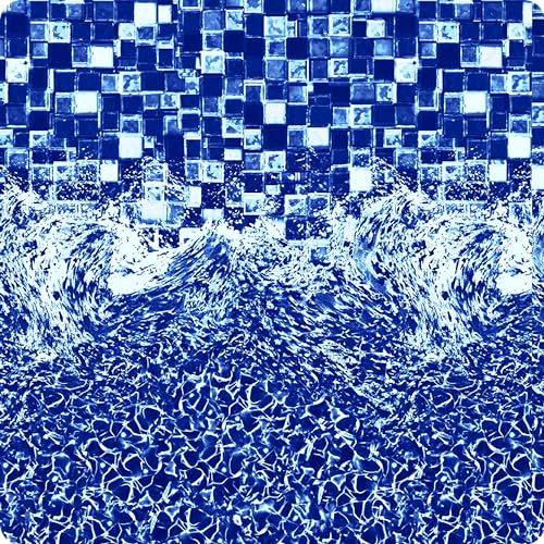 LINERWORLD.COM 33' Round Expandable Overlap Pool Liner for Above Ground Swimming Pools - Fits up to 72" - 25 Gauge Heavy Duty Vinyl