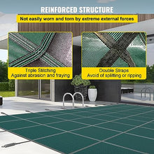 WACTO Rectangular Winter Pool Cover Triple Stitched High Strength Mesh Green 20ft x 42ft