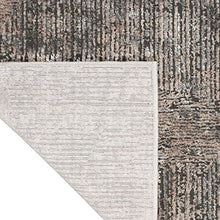 Calvin Klein CK024 Irradiant Abstract Area Rug 9' x 12' Black Ivory