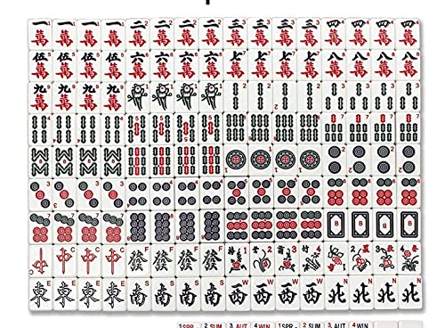 usamjtable Folding Automatic Mahjong Table with 144 Tiles and Cloth Cover
