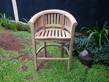Windsor Teak Furniture Premium Grade A Teak Kensington Curved Arm Counter Chair Set of 2 Teak