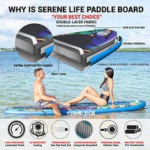 SereneLife Inflatable Stand Up Paddle Board Black