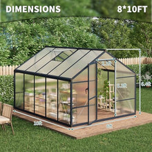 Garvee 8x10ft Walk-in Greenhouse, Heavy Duty Large Outdoor Green House