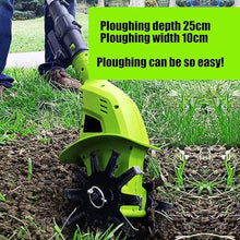 Electric Garden Tiller,Cultivators Electric Cordless, Lightweight,Garden Cordless Tillers Electric Cultivator with Lithium Battery and Fast Charger for Garden