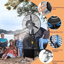 CUTPOIY Oscillating Misting Fan with 43L Tank, 3 Speeds, Cools Workshop, Garage, Barn