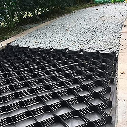 KASOI 60M² Geogrid for Gravel/Lane/Retaining Wall, Soil Stabilization Geogrid-Holding The Gravel/Soil in Place, Permeable Geocell for Subgrade Work