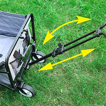 ZEFLMXS Portable Garden Carts Leisure Camping Wagon Beach Cart Folding with Wheels Outdoor Shopping Fishing Trolley