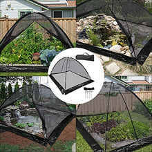 Pond Cover Dome Garden Pond Net Mesh Dome Pond Net Covers with Zipper Wind Rope Nylon Pond Netting for Pond Pool Garden (Color : Black Size : 9x12FT)