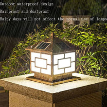 VELLOW LED Waterproof Solar Post Lights,Aluminum Housing Modern Outdoor Post Cap Light,European Style Design Stigma Lamps,Warm White High Brightness SMD LED Lighting Fixtures,for Patio Porch Railing