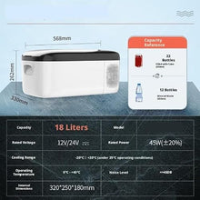 AWMGPDDBTO Mini Fridge 18L Portable Car Home Fridge