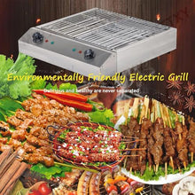Commercial Barbecue Grill, Smokeless Portable Electric BBQ Grill for Indoor Cooking with Water Drip Tray & Temperature Control, Safe Kebab Grill for 3-5 people