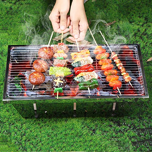 NEWCES Safety Certification Outdoor Charcoal BBQ Grill Freestanding Barbecues Grills Smokers Barbeque Grill Fire Pit Grills & Cooking for Camping Party Hiking Picnics Beach Patio Backyard