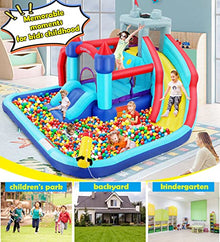 Wesoky 10-in-1 Inflatable Bounce House Water Slide with Blower