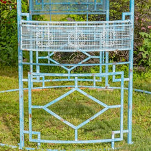 11.6ft. Tall Opulent Round Metal Gazebo with Side Walls & Planters in Light Blue Tsugo