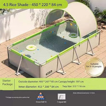 KJLYLPP Outdoor Large Swimming Pool,Pool with Canopy,Villa Courtyard Sunshade Home Adult Bracket Removable Folding Swimming Pool (4.5m)