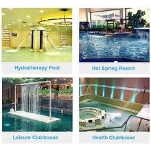 GAGALU Acrylic Curved Water Curtain, Outdoor Swimming Pool Equipment in Summer, Luminous SPA Impact Slap Spa Bath,70CM
