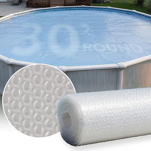 Doheny's Clear-Tek Micro Bubble Solar Pool Cover for Above Ground Swimming Pools | Increase Solar Energy Absorption, Retain Heat, Reduce Evaporation, Reduce Heat Loss & Save, 30 ft Round Clear 3200