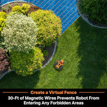 LawnMaster OcuMow Perimeter Wire Free Robot Lawn Mower Cuts Small Lawns 1000-2000 Square Feet with Optical Navigation, Obstacle Avoidance, Low Noise and No Go Functiont