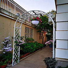 IBOWZ Metal Garden Arch Garden or Wedding Arch Arbor, Decorative Metal Garden Arbor, Heavy Duty Garden Arch, Easy to Assemble, Backyard, Garden, Bridal Party & Wedding Decoration,White, Black