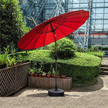 JHNKOJ Outdoor 2.5M Shanghai Parasol,Outdoor Garden Furniture Accessories, Round Sunscreen Canopy Umbrella, Portable Beach Umbrella,Burgundy