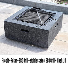 Fire Pits Outdoor 71cm Garden Terrace Heavy-Duty BBQ Table, Outdoor Cooking Fire Pit, Burning Fire Bowl, Multi-Function Heating Fireplace