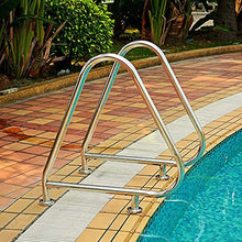 Swimming Pool handrails, Stainless Steel Swimming Pool Hand Rails, Pool Support rods on The Pool Wall, Used for Indoor and Outdoor Cement Floor Railing Handles (Silver 75.5x109.5cm) (Silver 75.5x109.
