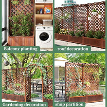 FORRTY garden boxes outdoor raised raised garden bed planter box Comes with small shovel, screwdriver, gloves and planting box inner bag Garden fence flower stand with climbing pergola Can be used for