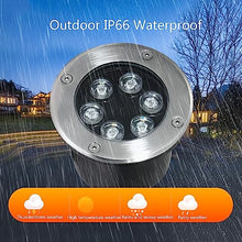 VZCOMM Low Voltage Landscape Lights Recessed In-Ground Lights IP66 Waterproof LED Well Lights for Garden, Yard, Driveway, Deck, Pathway, Step, Outdoor Underground Light, 4 Pack(Red,36W-AC12V)