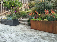 Nice Rectangular Charcoal Grey Aluminum Planter - 20"X46"X20"